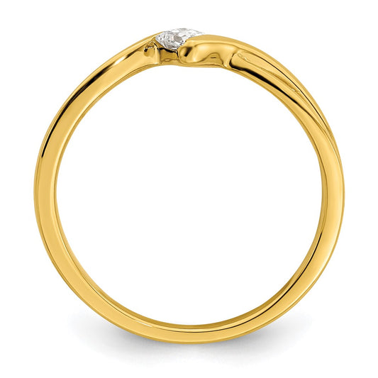 First Promise 14k 1/6 carat Lab Grown Diamond VS/SI+ G+ Complete Petite Engagement Ring
