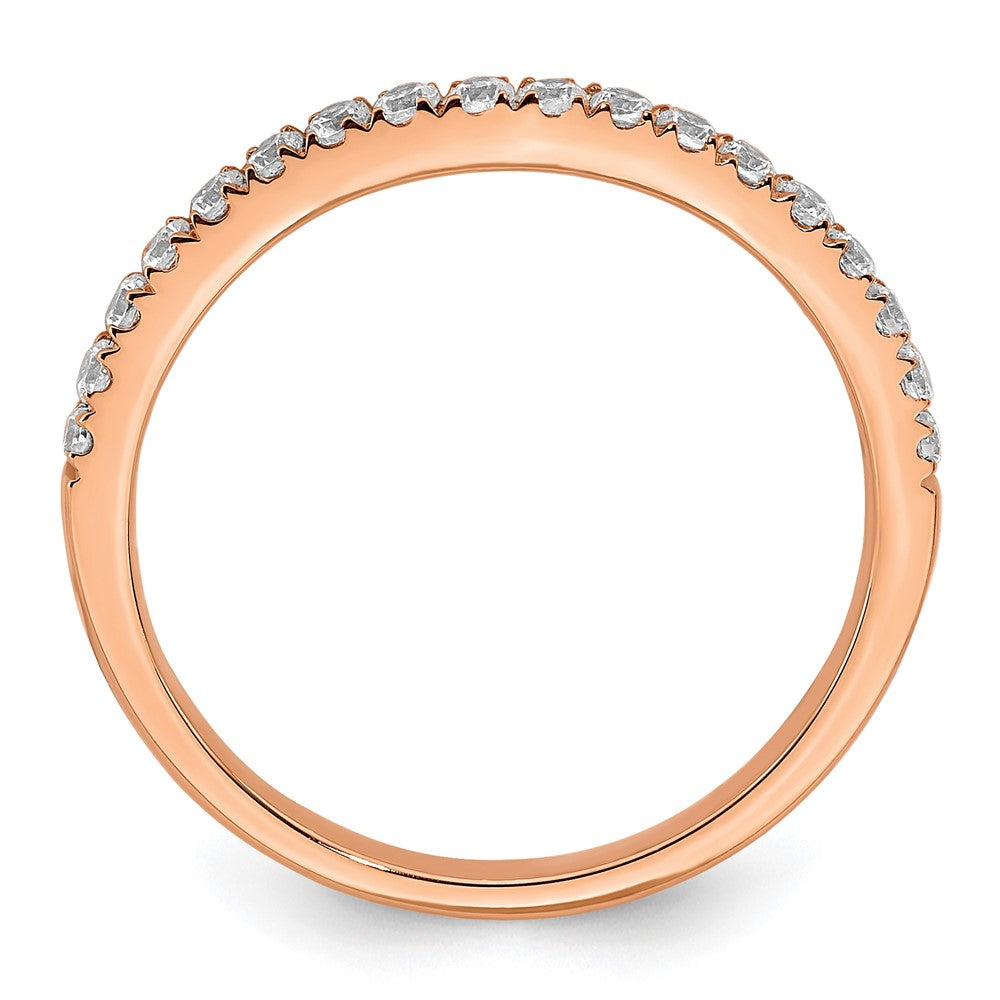 14k Rose Gold 1/3 carat Lab Grown Diamond VS/SI+ G+ Complete Wedding Band