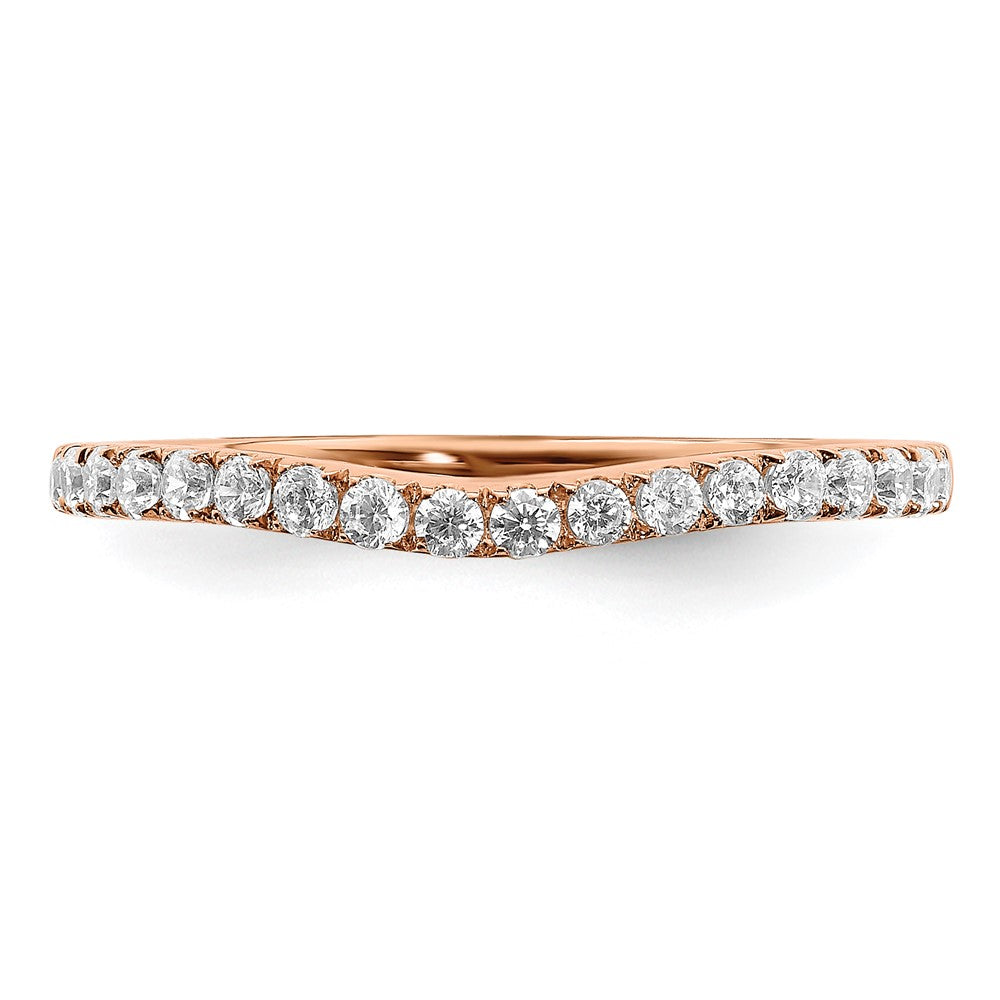 14k Rose Gold 1/3 carat Lab Grown Diamond VS/SI+ G+ Complete Wedding Band