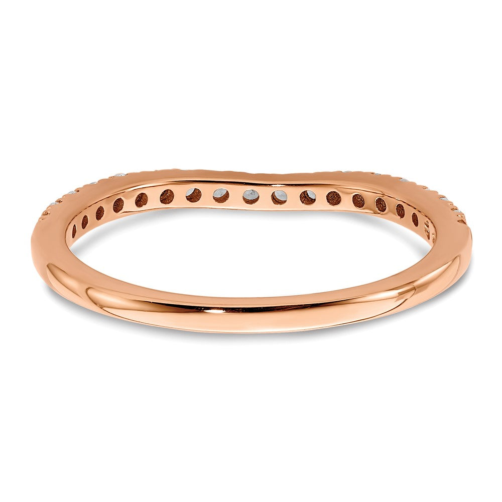 14k Rose Gold 1/3 carat Lab Grown Diamond VS/SI+ G+ Complete Wedding Band