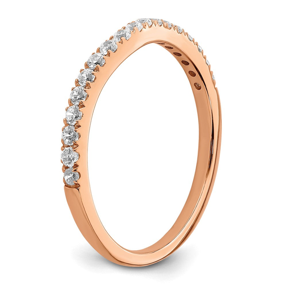 14k Rose Gold 1/3 carat Lab Grown Diamond VS/SI+ G+ Complete Wedding Band
