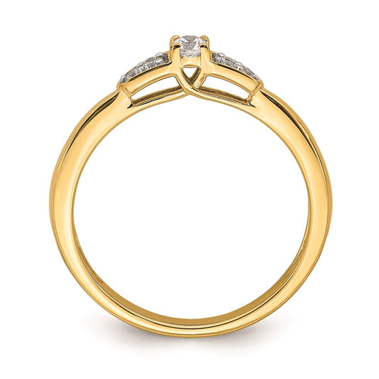 First Promise 14k 1/8 carat Round Diamond Complete Promise/Engagement Ring