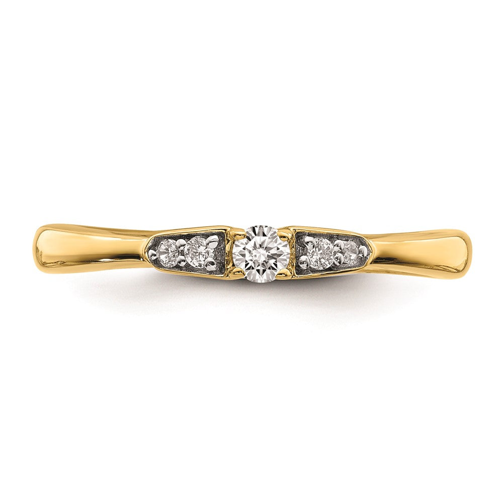 First Promise 14k 1/8 carat Round Diamond Complete Promise/Engagement Ring
