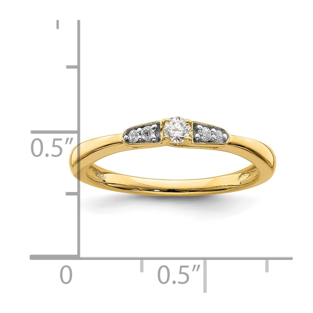 First Promise 14k 1/8 carat Round Diamond Complete Promise/Engagement Ring