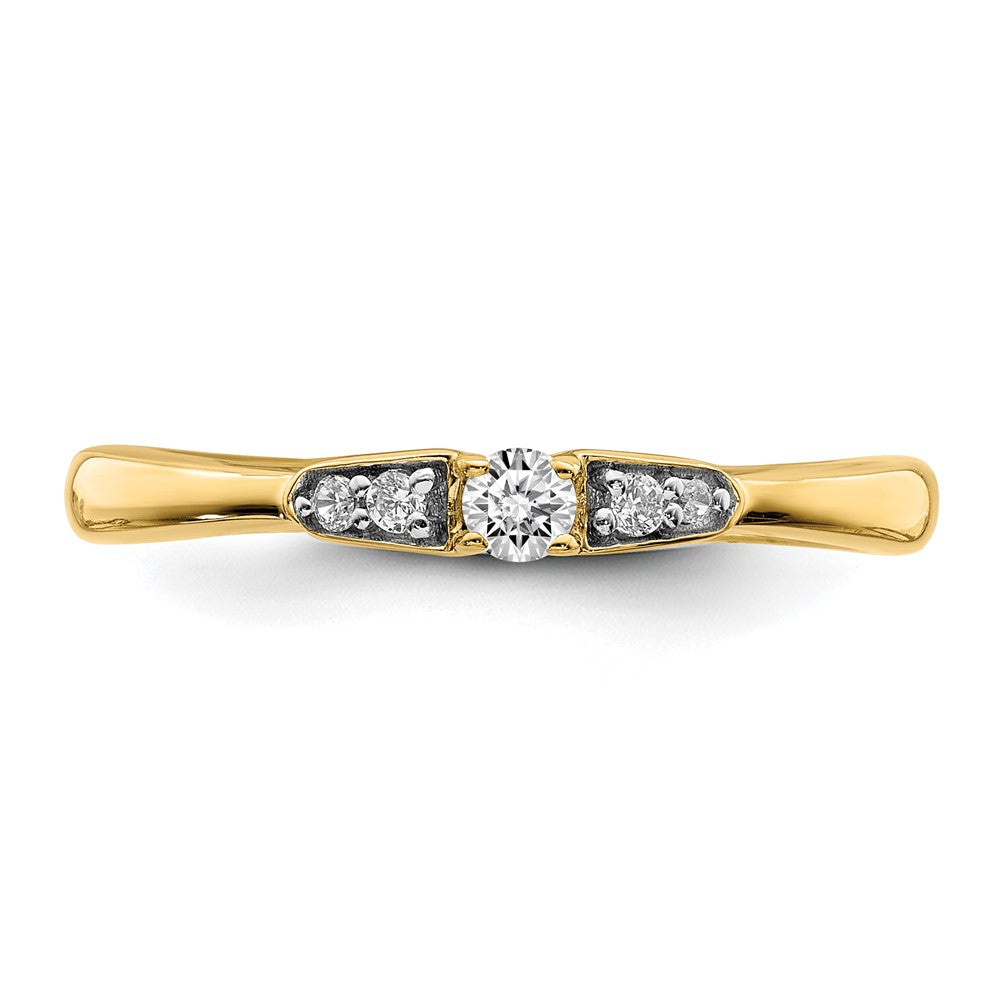 14k 1/8 carat Lab Grown Diamond VS/SI+ G+ Complete Petite Engagement Ring