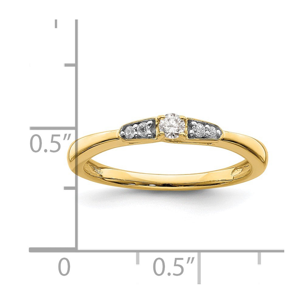 14k 1/8 carat Lab Grown Diamond VS/SI+ G+ Complete Petite Engagement Ring