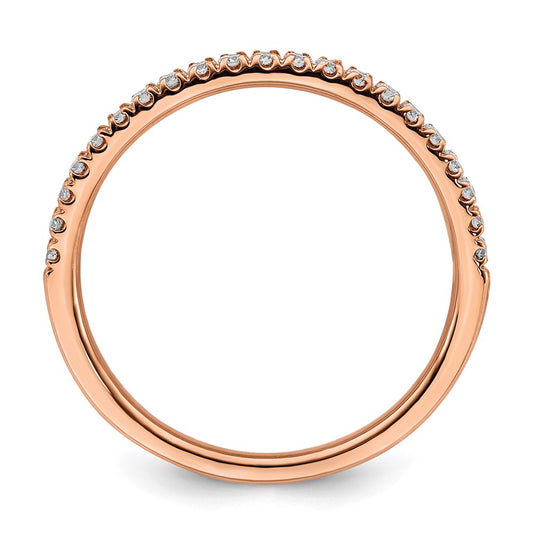 14k Rose Gold 1/4 carat Lab Grown Diamond VS/SI+ G+ Complete Wedding Band