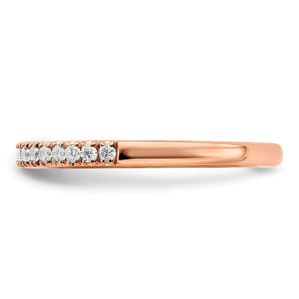 14k Rose Gold 1/4 carat Lab Grown Diamond VS/SI+ G+ Complete Wedding Band