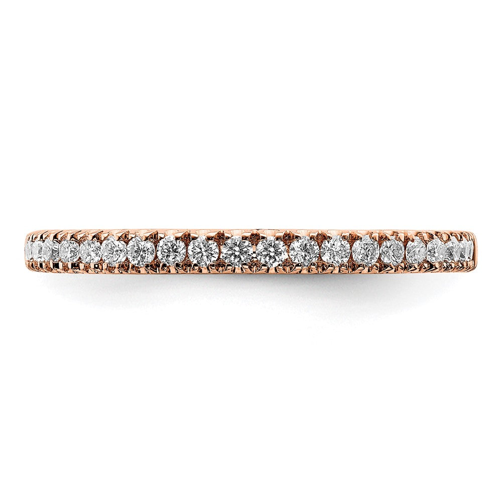 14k Rose Gold 1/4 carat Lab Grown Diamond VS/SI+ G+ Complete Wedding Band