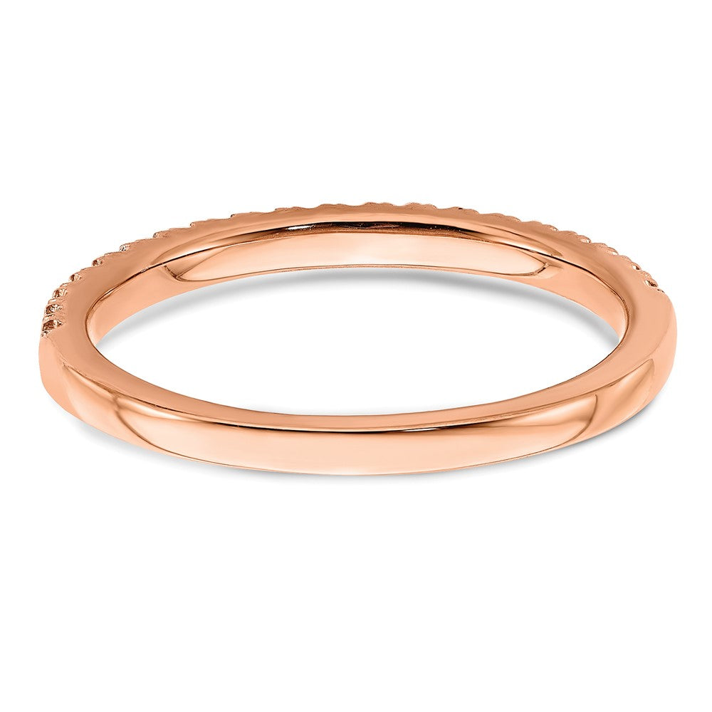 14k Rose Gold 1/4 carat Lab Grown Diamond VS/SI+ G+ Complete Wedding Band