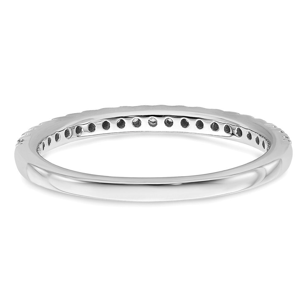 14k White Gold 1/4 carat Lab Grown Diamond VS/SI+ G+ Complete Size 5 Wedding Band