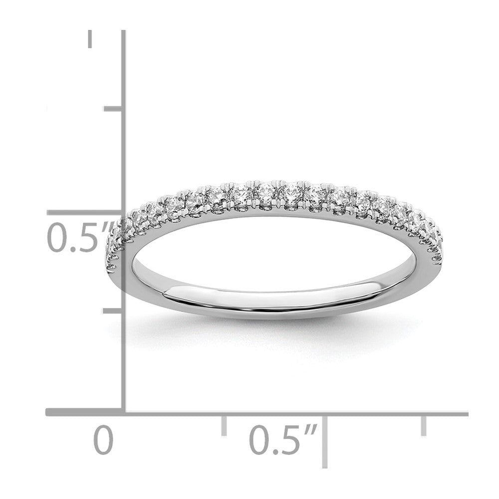 14k White Gold 1/4 carat Lab Grown Diamond VS/SI+ G+ Complete Size 9 Wedding Band