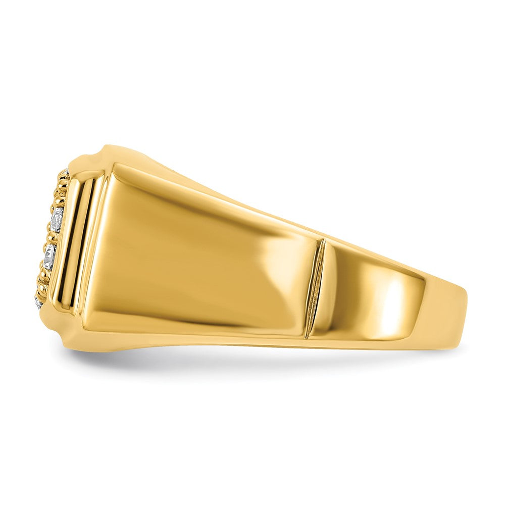 IBGoodman 10k 1 carat Lab Grown Diamond VS/SI+ G+ Cluster Men's Ring