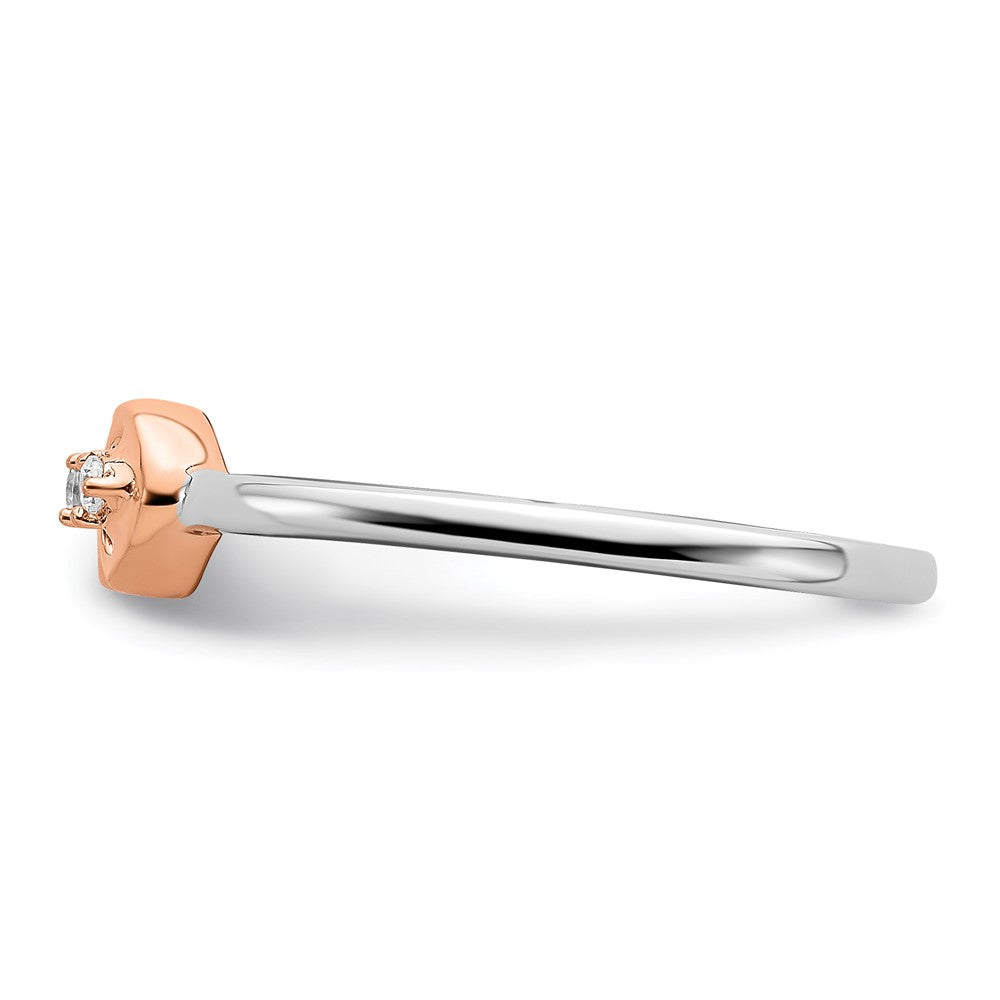 14K Two-Tone First Promise Lab Grown VS/SI+ G+ Dia Hearts Promise Ring