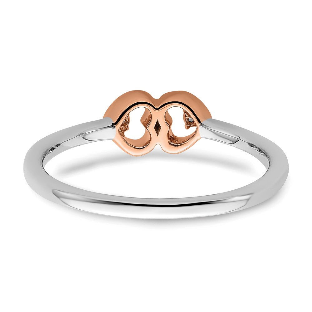 14K Two-Tone First Promise Lab Grown VS/SI+ G+ Dia Hearts Promise Ring