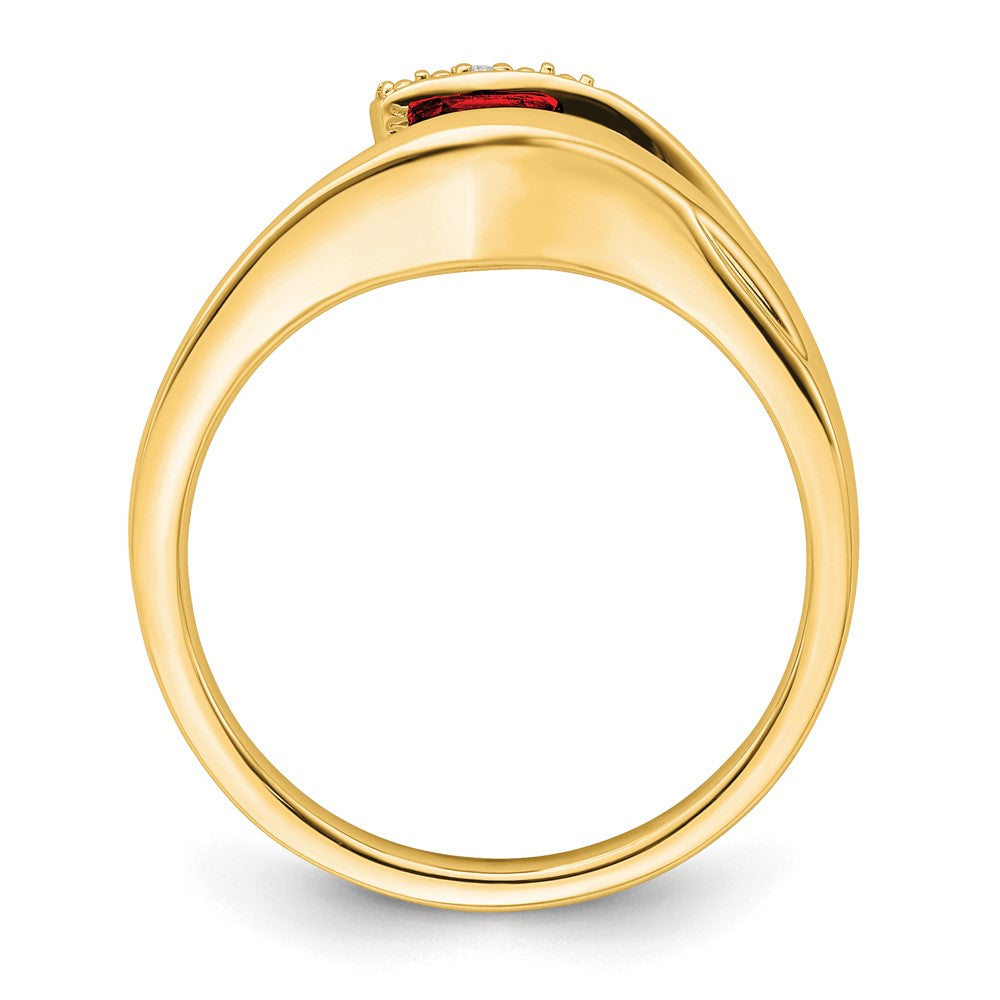 10k Trillion Garnet and Diamond Ring