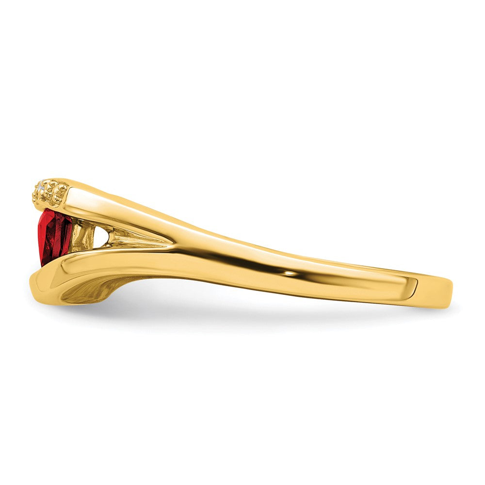 10k Trillion Garnet and Diamond Ring