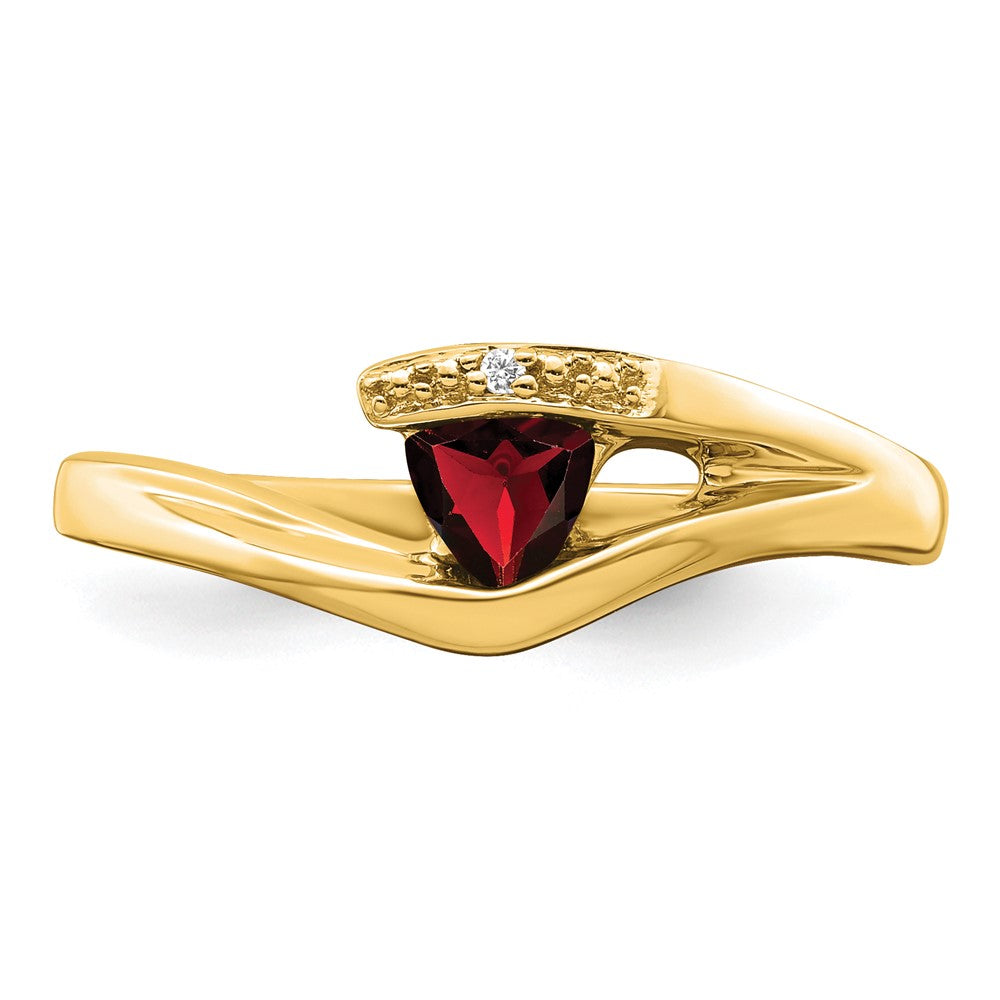10k Trillion Garnet and Diamond Ring