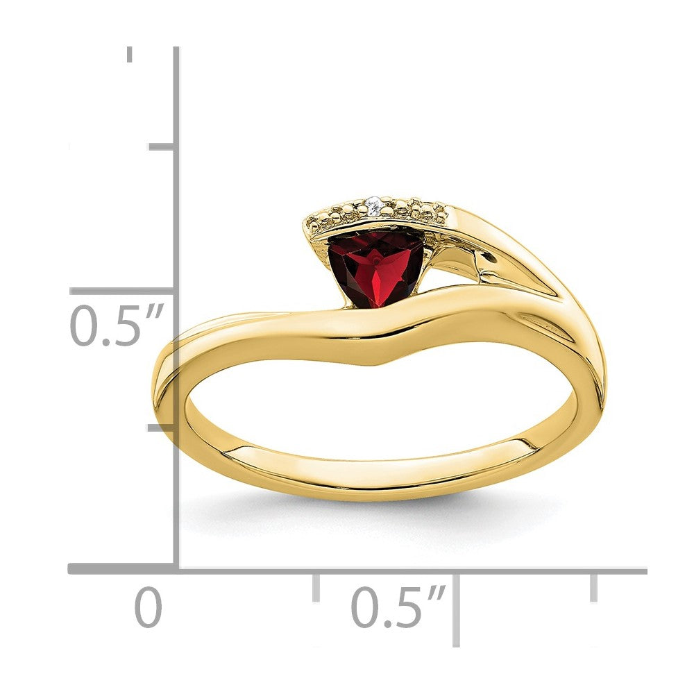 10k Trillion Garnet and Diamond Ring