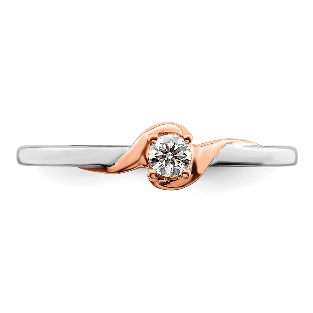 14K Two-Tone First Promise Lab Grown VS/SI+ G+ Dia Petite Engagement Ring