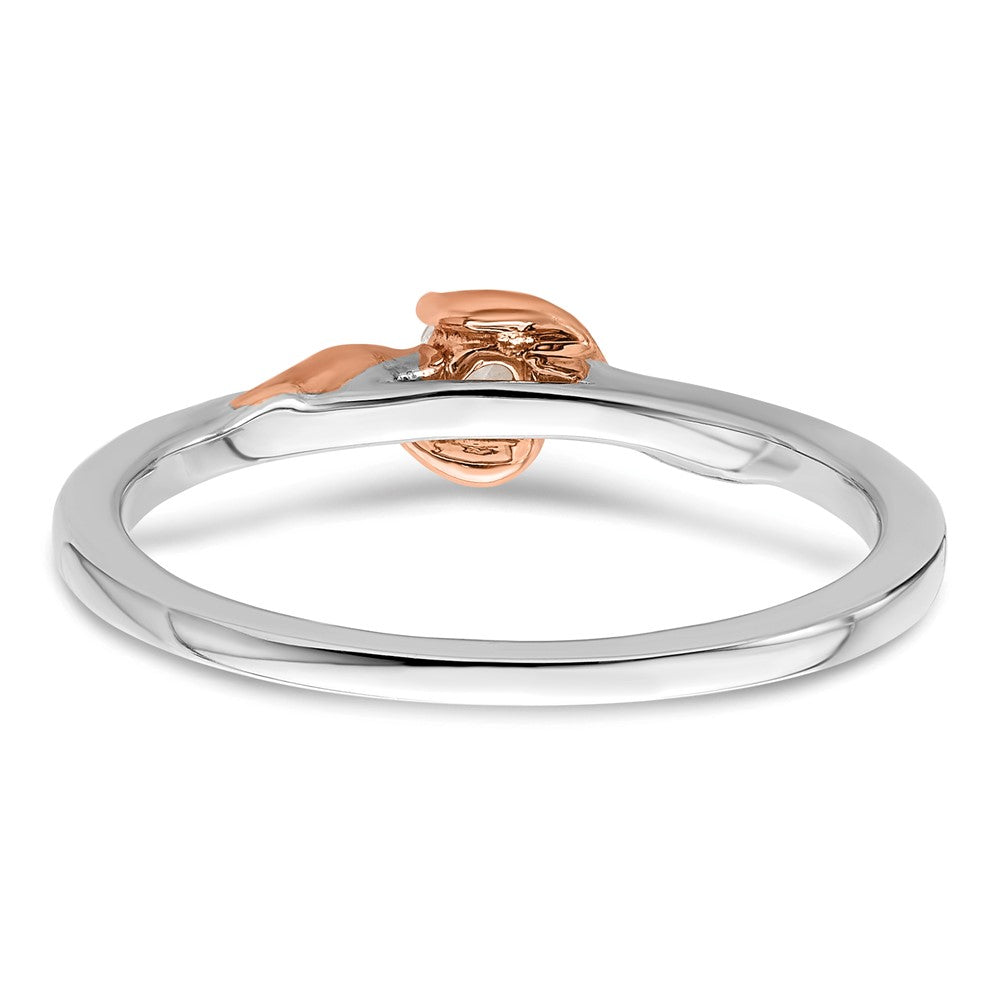 14K Two-Tone First Promise Lab Grown VS/SI+ G+ Dia Petite Engagement Ring