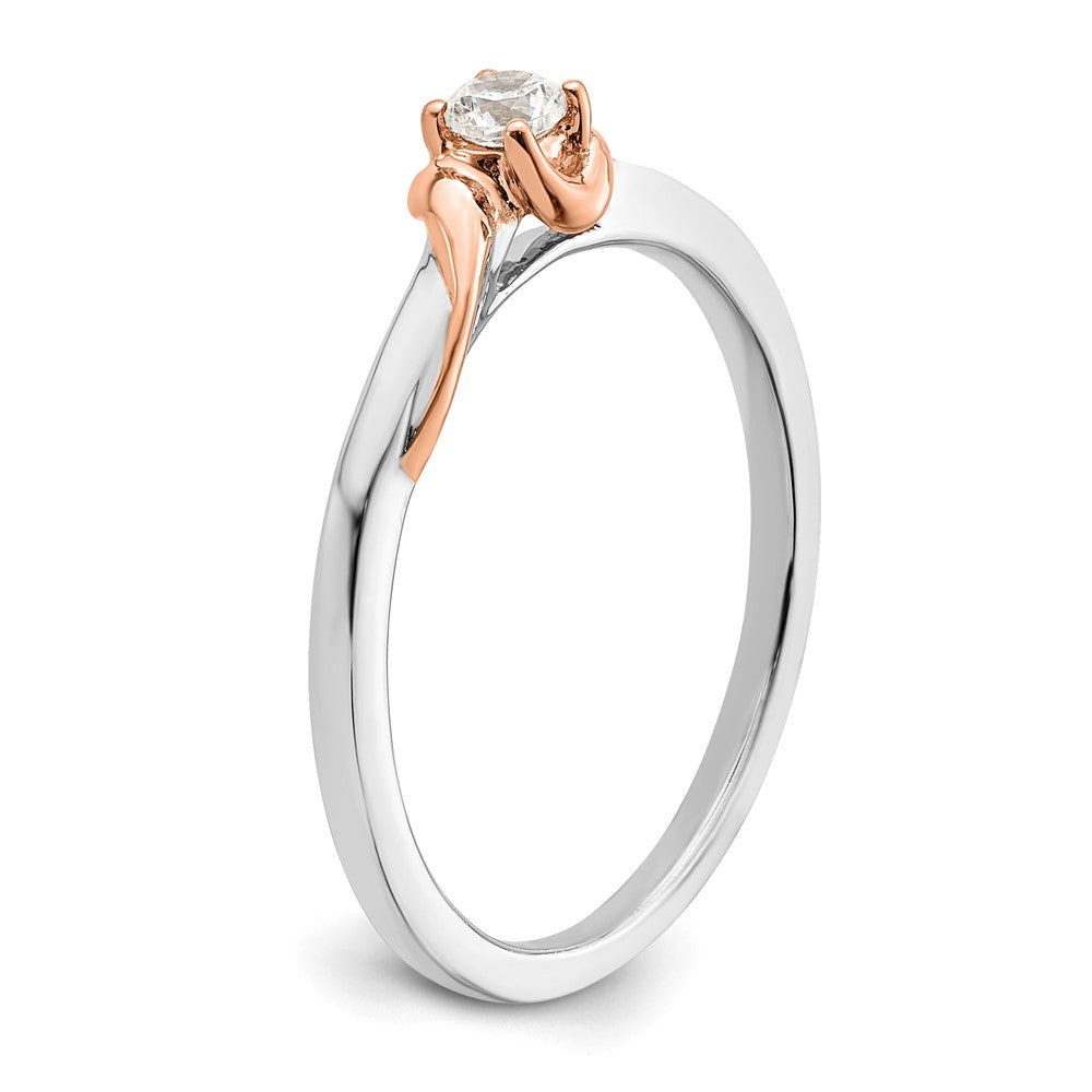 14K Two-Tone First Promise Lab Grown VS/SI+ G+ Dia Petite Engagement Ring