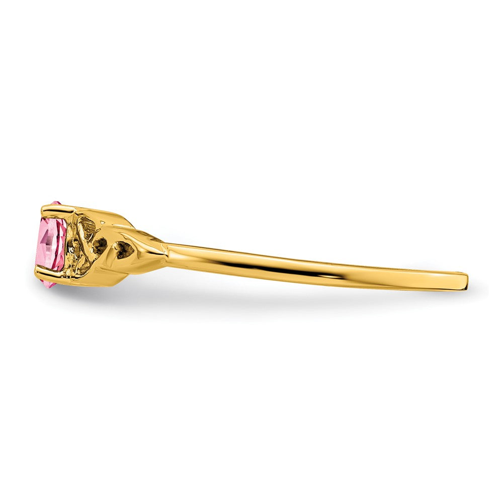 10k Pink Tourmaline Celtic Knot Ring