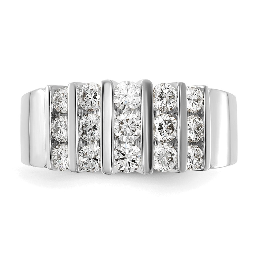 14k White Gold 1 carat Lab Grown Diamond VS/SI+ G+ Complete Fashion Band
