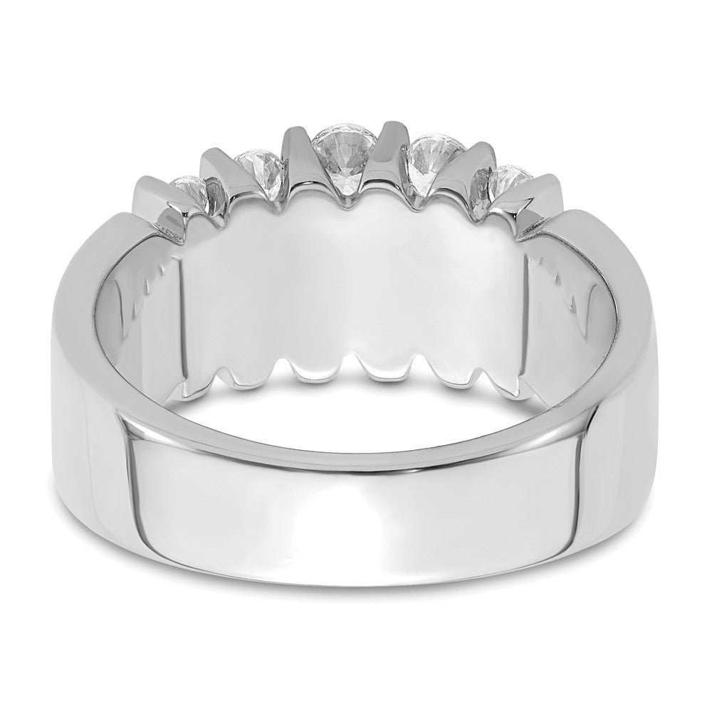 14k White Gold 1 carat Lab Grown Diamond VS/SI+ G+ Complete Fashion Band