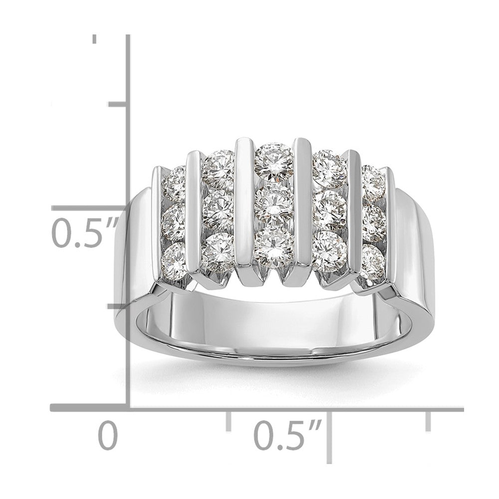 14k White Gold 1 carat Lab Grown Diamond VS/SI+ G+ Complete Fashion Band