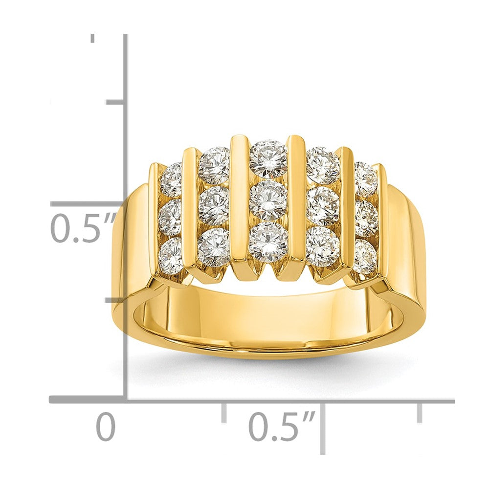 14k 1 carat Lab Grown Diamond VS/SI+ G+ Complete Fashion Band