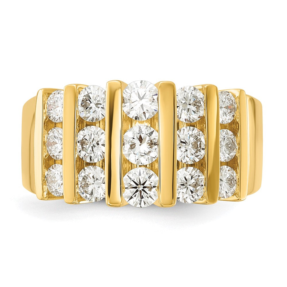 14k 1 1/2 carat Lab Grown Diamond VS/SI+ G+ Complete Fashion Band