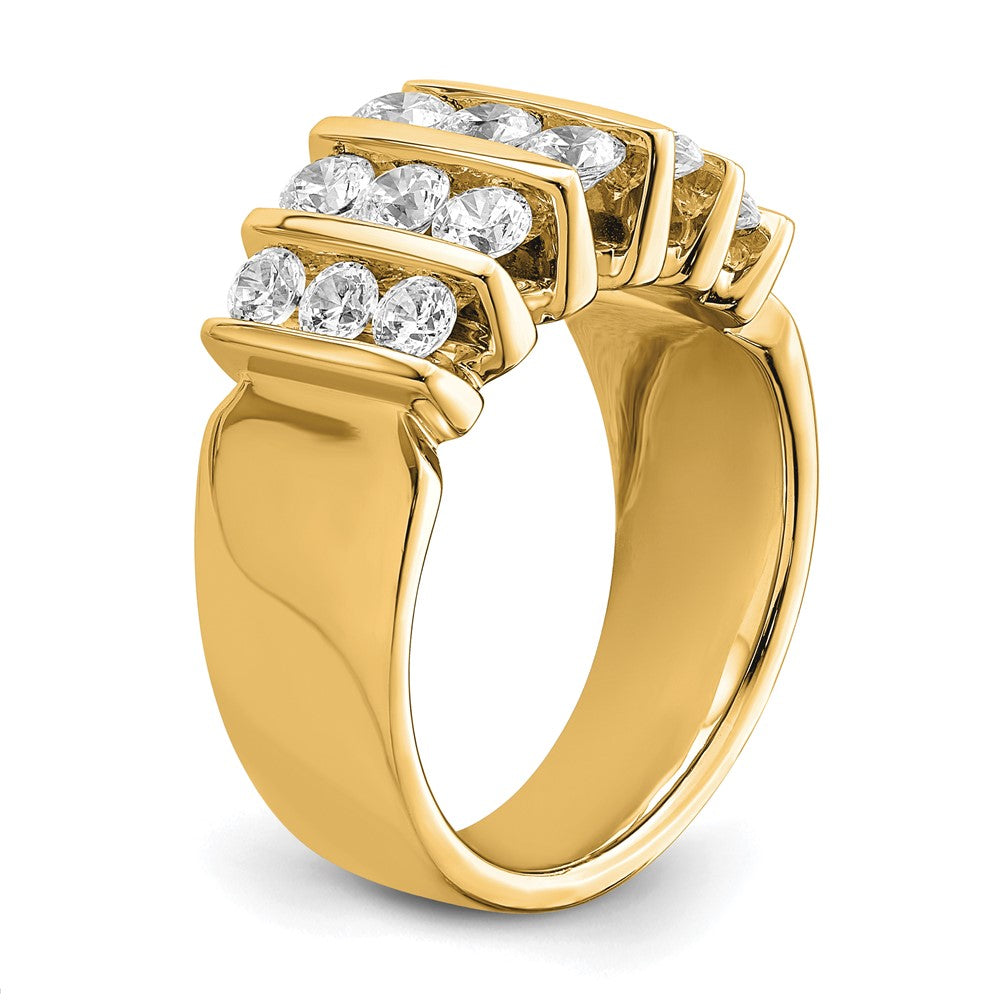 14k 1 1/2 carat Lab Grown Diamond VS/SI+ G+ Complete Fashion Band