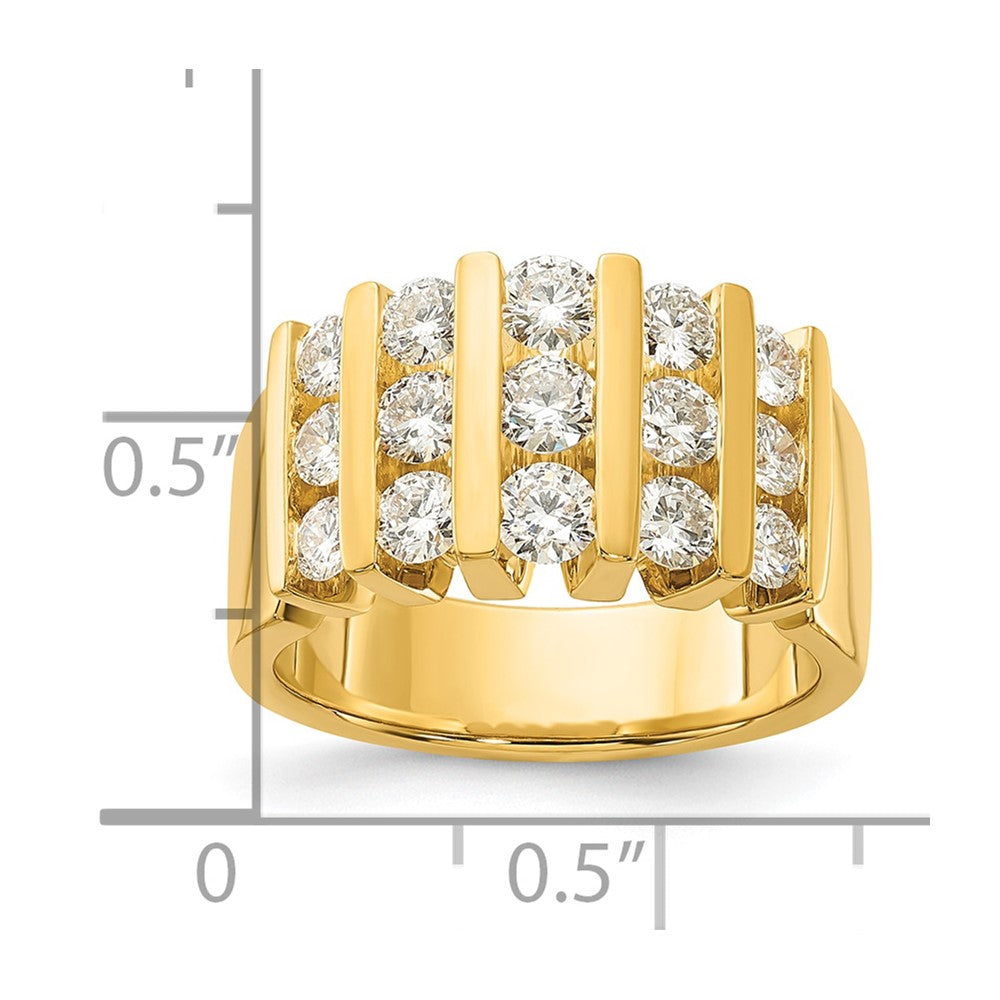 14k 1 1/2 carat Lab Grown Diamond VS/SI+ G+ Complete Fashion Band