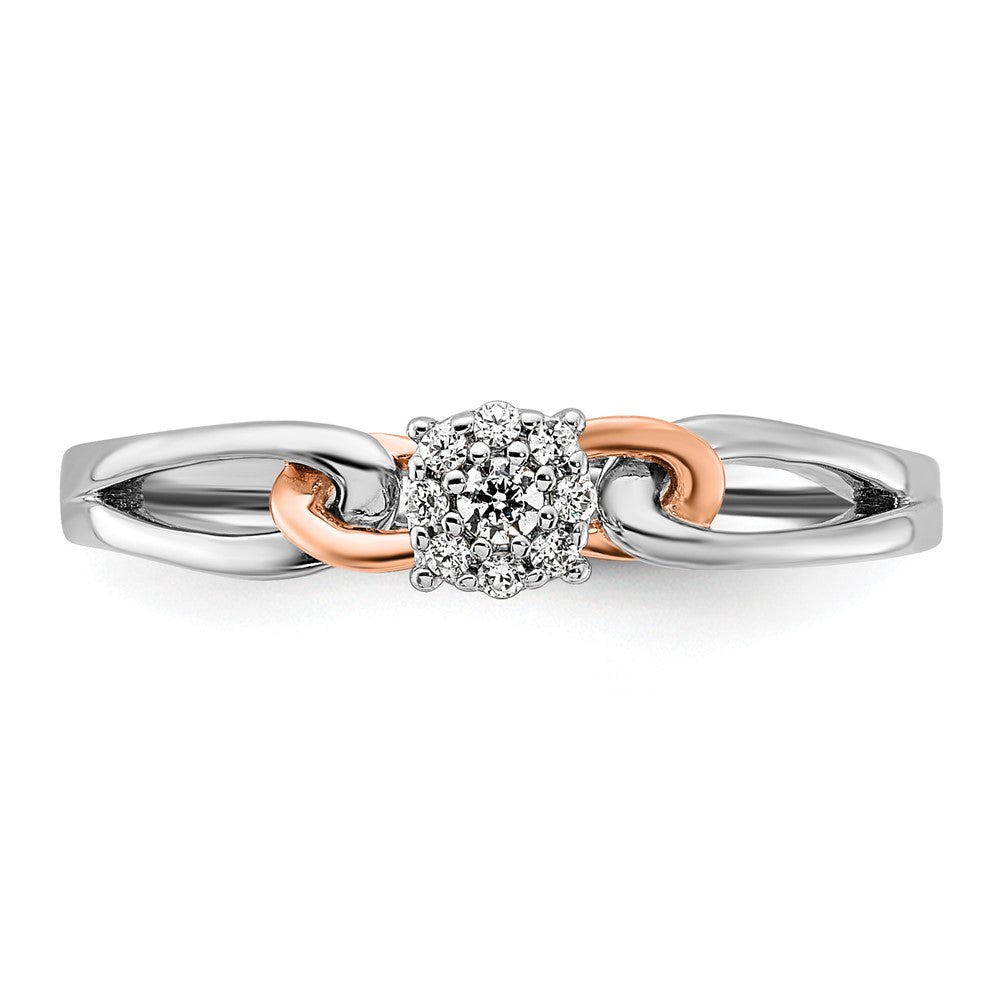 14K Two-Tone Lab Grown Diamond VS/SI+ G+ Cluster Ring