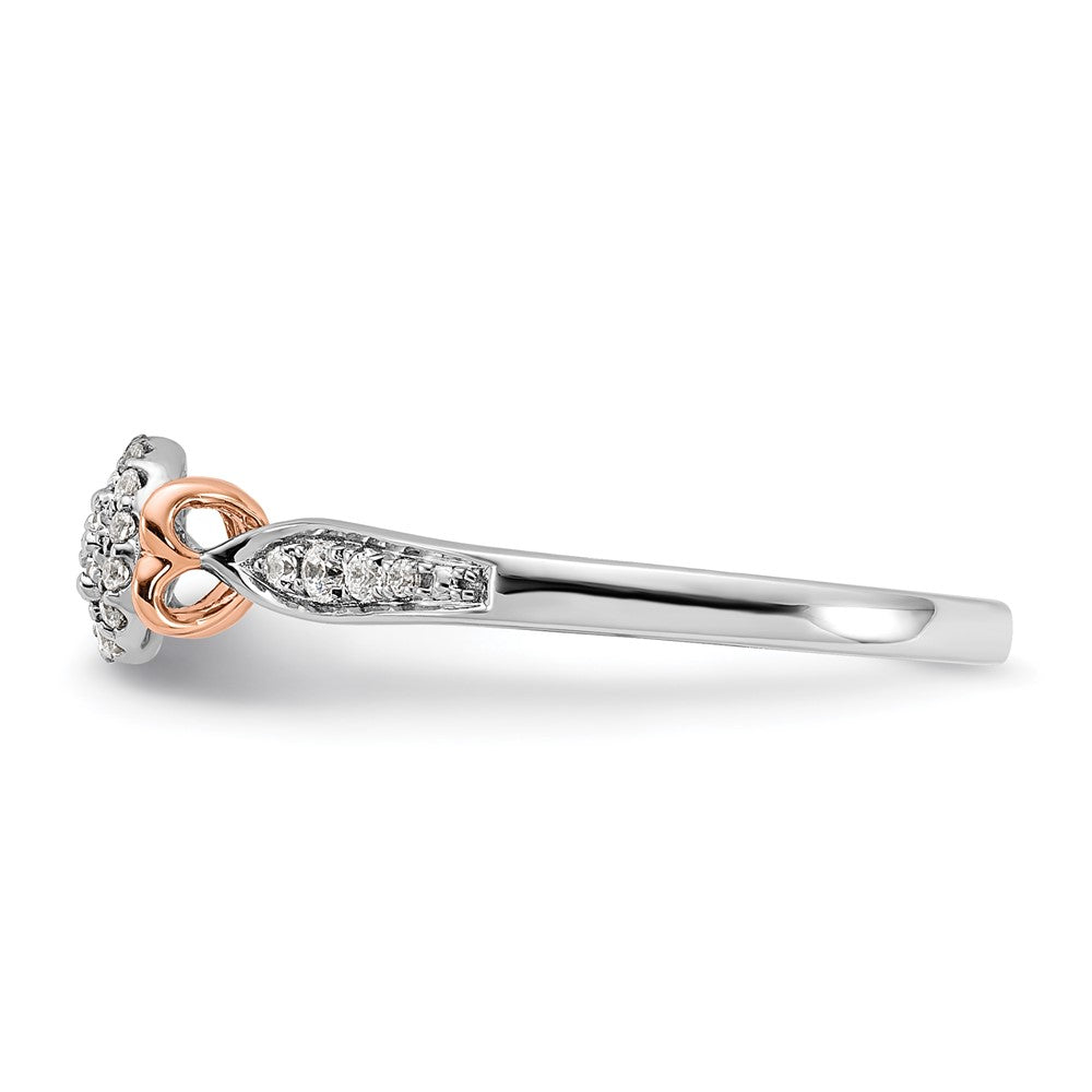 14K Two-Tone Lab Grown Diamond VS/SI+ G+ Oval Cluster Ring