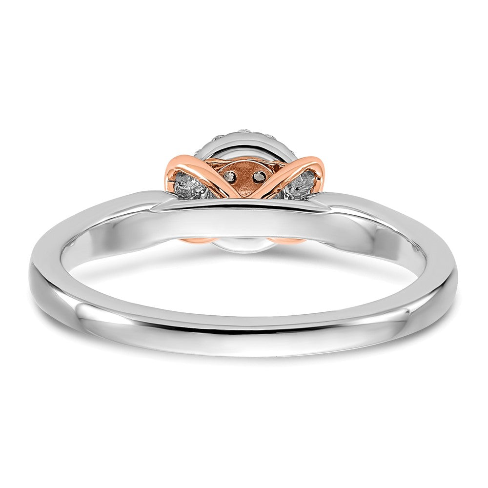 14K Two-Tone Lab Grown Diamond VS/SI+ G+ Oval Cluster Ring