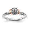14K Two-Tone Lab Grown Diamond VS/SI+ G+ Oval Cluster Ring