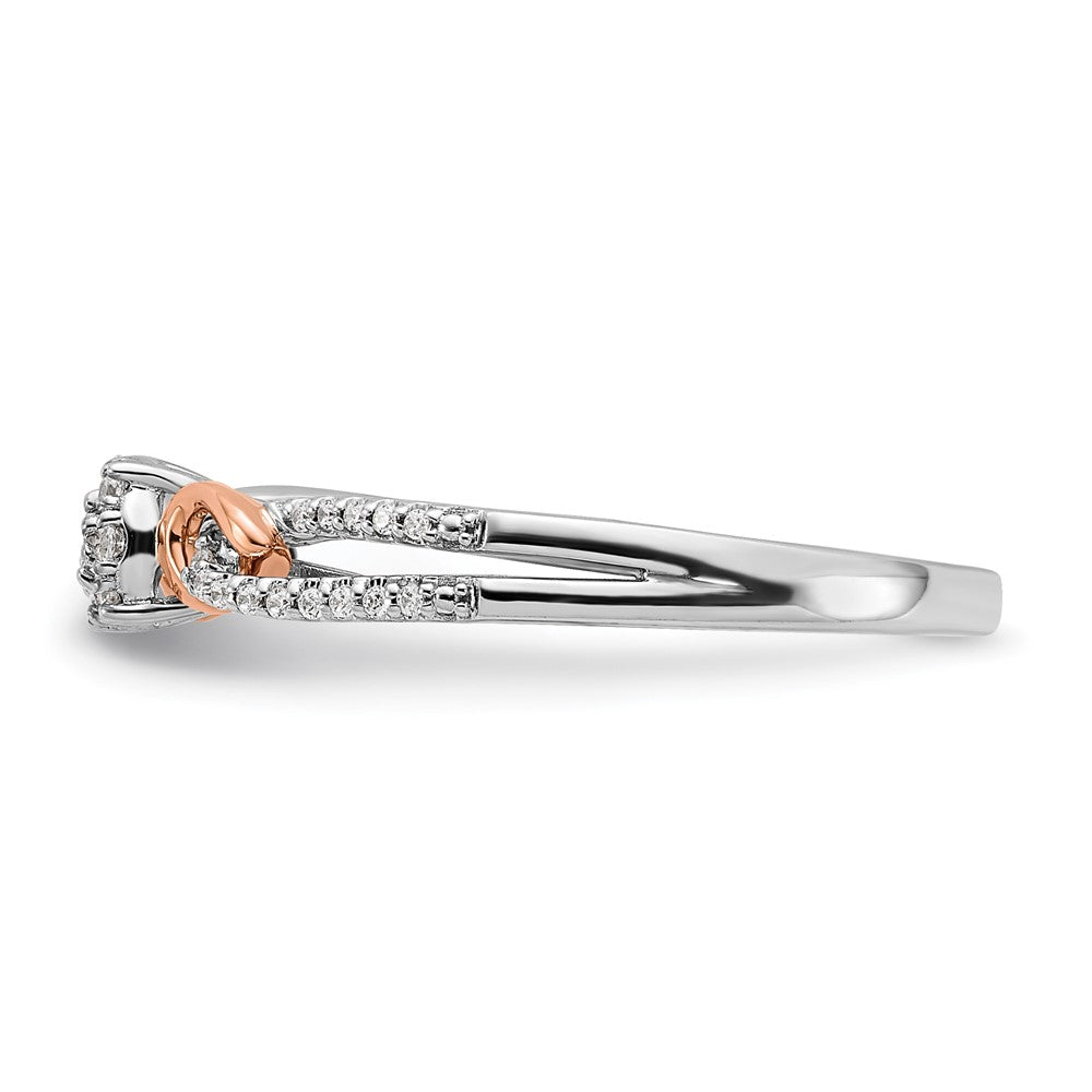 14K Two-Tone Lab Grown Diamond VS/SI+ G+ Looped Cluster Ring