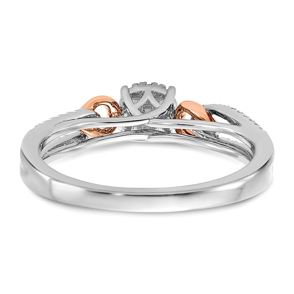 14K Two-Tone Lab Grown Diamond VS/SI+ G+ Looped Cluster Ring