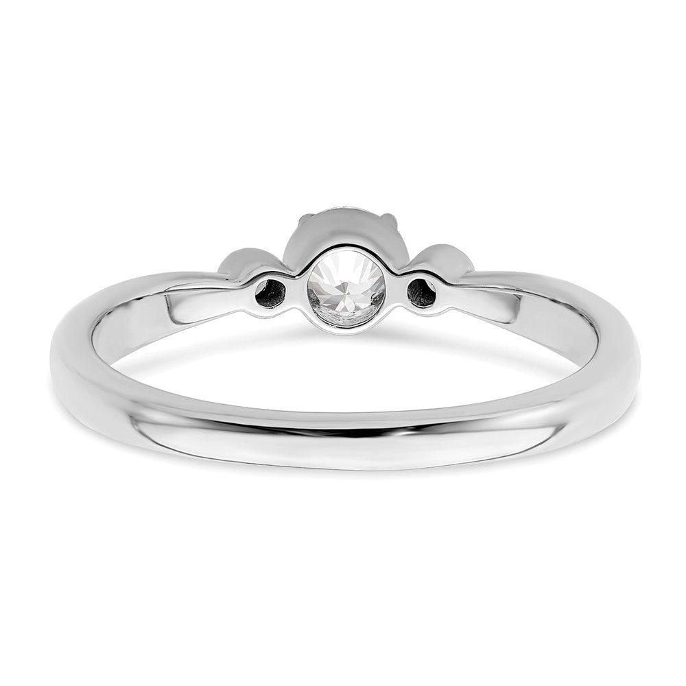 First Promise 14k White Gold 1/4 carat Lab Grown Diamond VS/SI+ G+ Complete Petite Engagement Ring