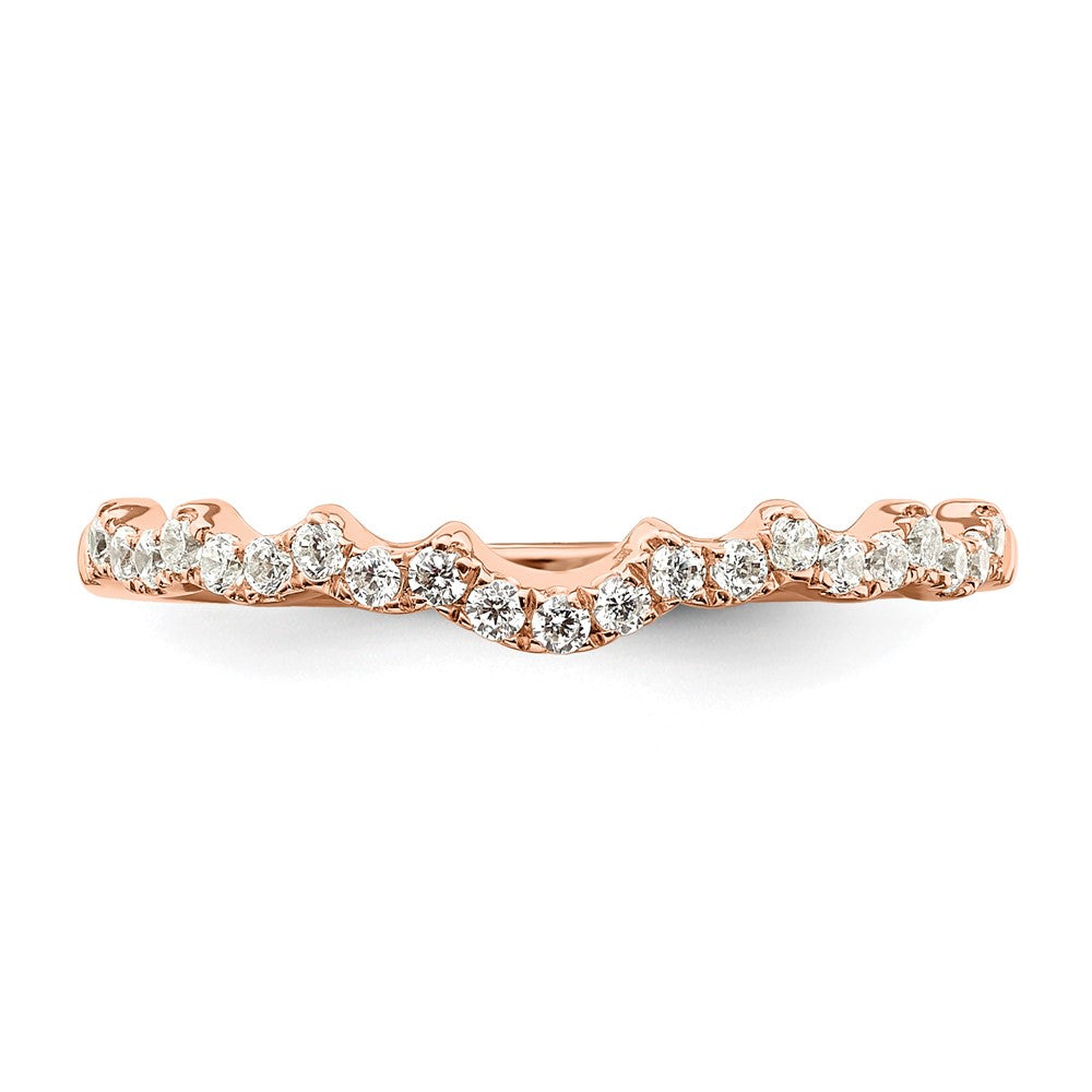14k Rose Gold 1/5 carat Lab Grown Diamond VS/SI+ G+ Complete Wedding Band
