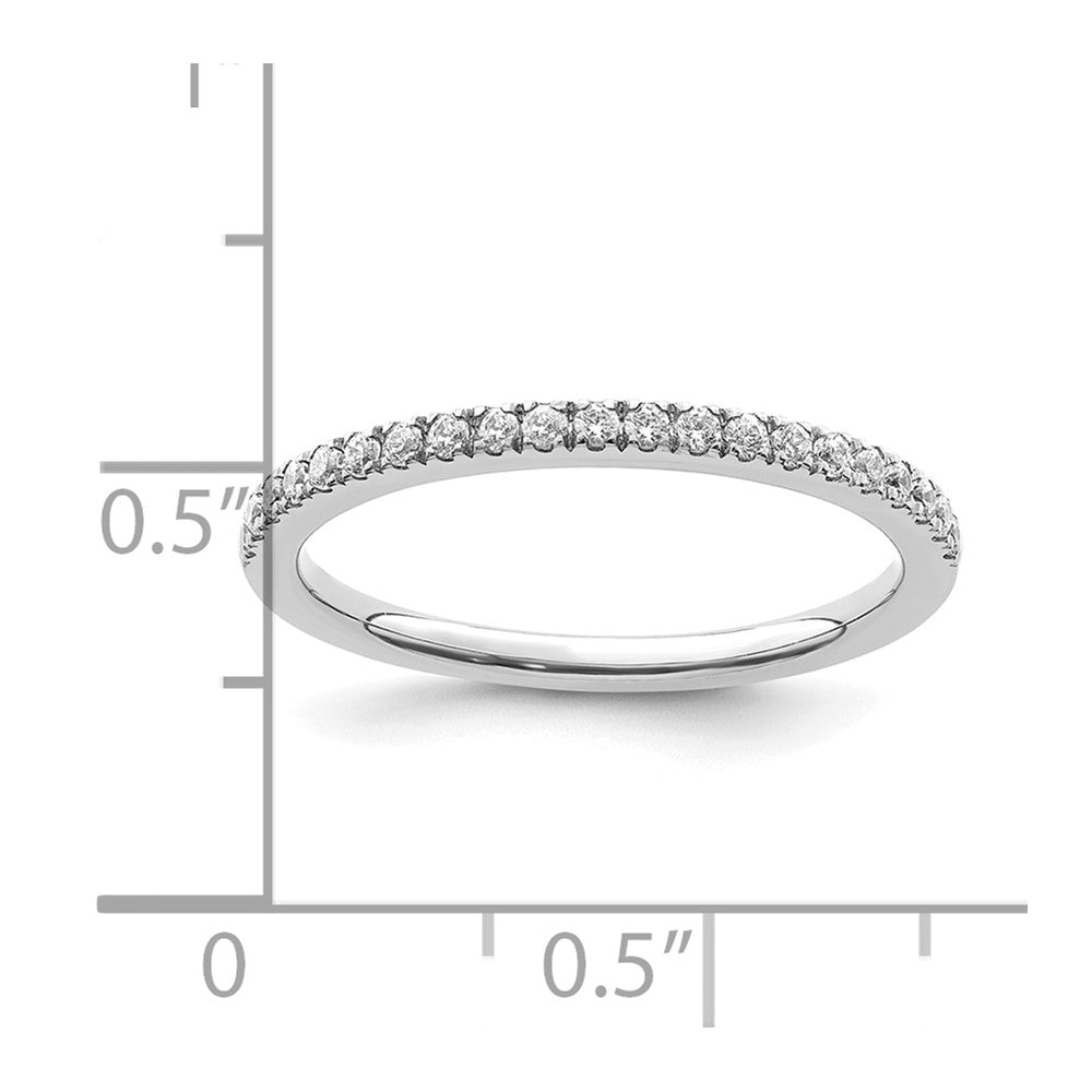 14k White Gold 1/4 carat Lab Grown Diamond VS/SI+ G+ Complete Wedding Band