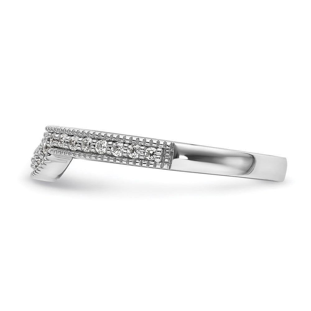 14K White Gold Lab Grown Diamond VS/SI+ G+ Wedding Band