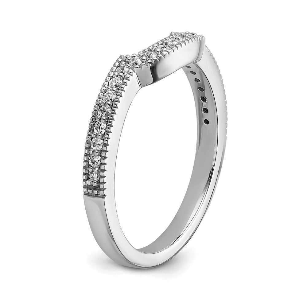 14K White Gold Lab Grown Diamond VS/SI+ G+ Wedding Band