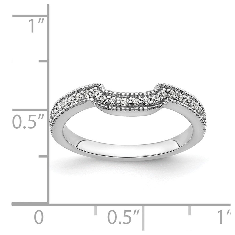 14K White Gold Lab Grown Diamond VS/SI+ G+ Wedding Band