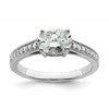 14K White Gold Lab Grown Dia. VS/SI+ G+ Semi-Mnt. Oval East/West Rin