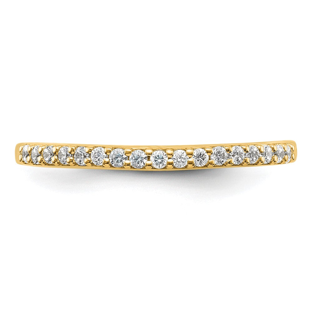 14k 1/6 carat Diamond Contoured Complete Wedding Band