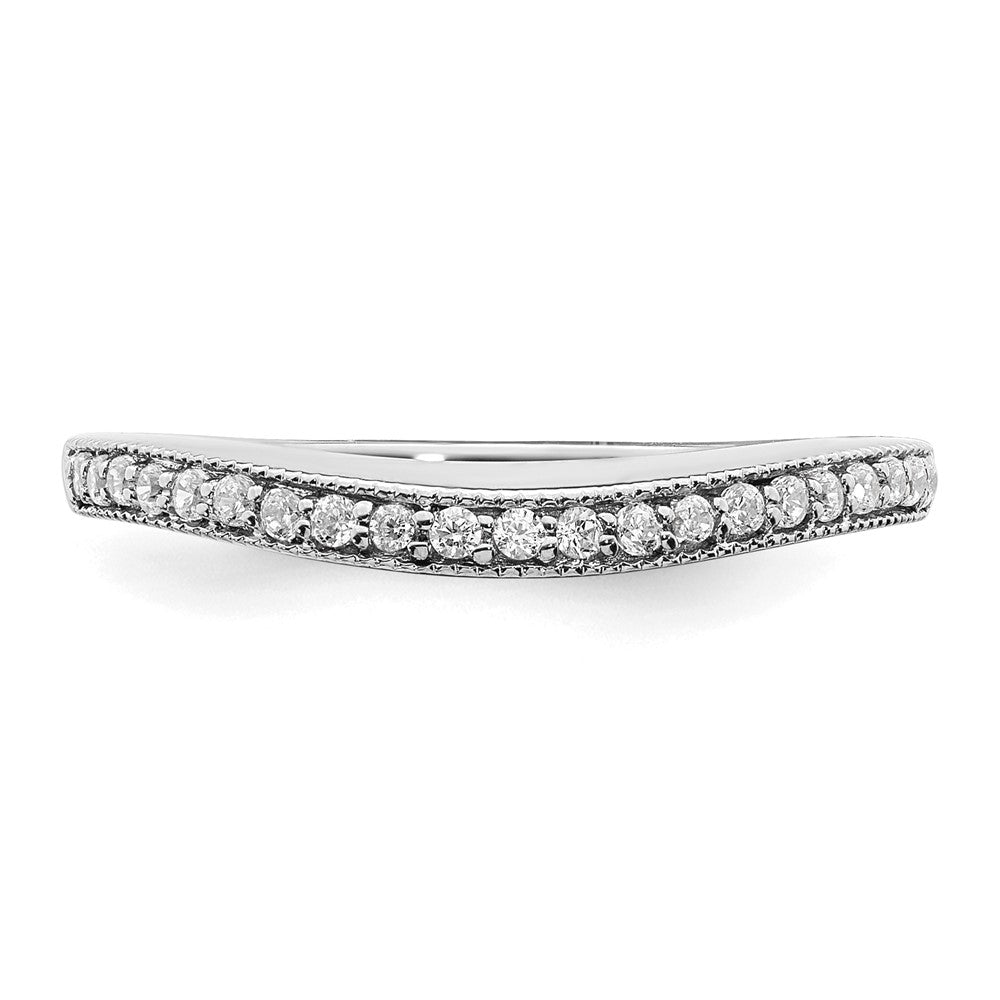 14k White Gold Matching Diamond Wedding Band