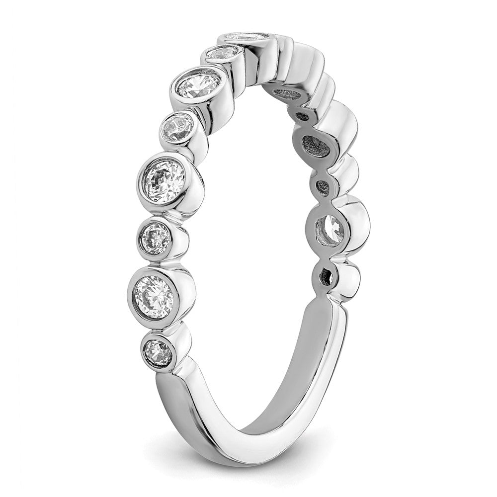 14K White Gold Lab Grown Diamond VS/SI+ G+ Band